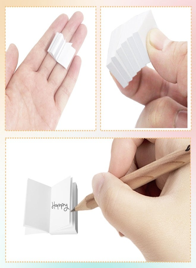 LUFEEMGA 100PCS 1:12 White Book Miniatures Set, Mini Blank Book Dollhouse Tiny Notebook Toy for Mini House, DIY Crafting - Image 3
